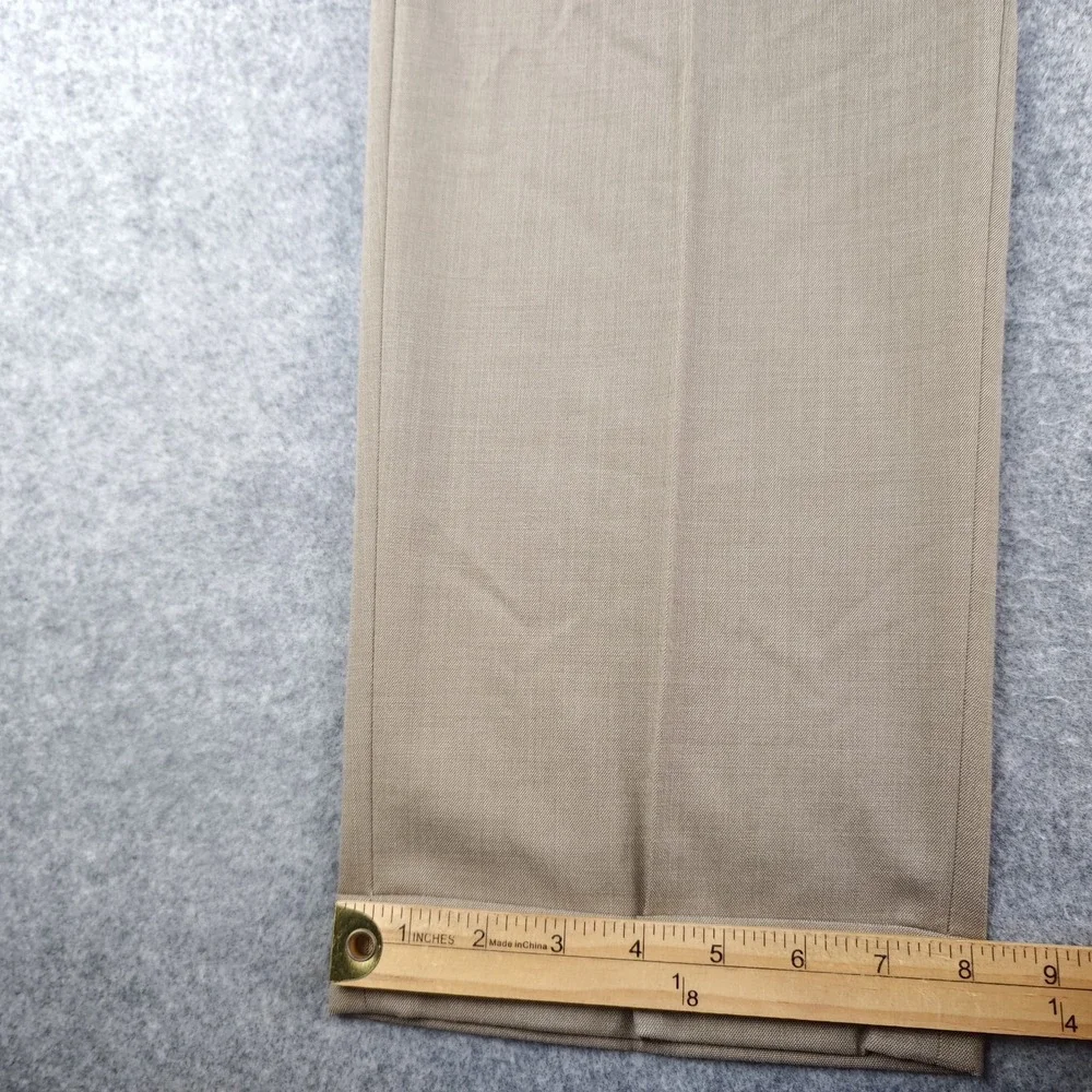 Lauren Ralph Lauren Dress Pants Mens 38x32 Brown Pleated Performance Stretch